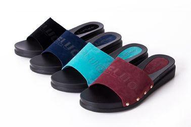 Comfortable Slides Men PU Slippers Rubber / Webbing Material SW1910177