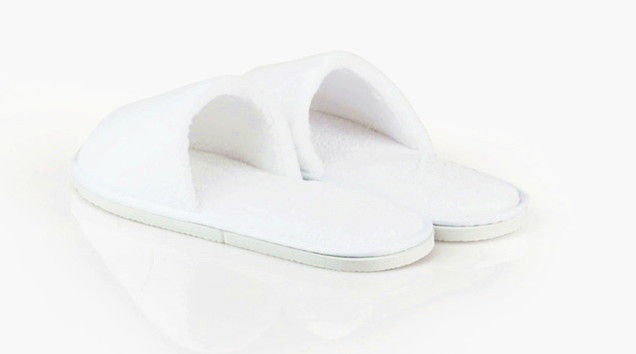 Comfortable Open Toe Spa Slippers , Soft Botton Disposable Hotel Slippers